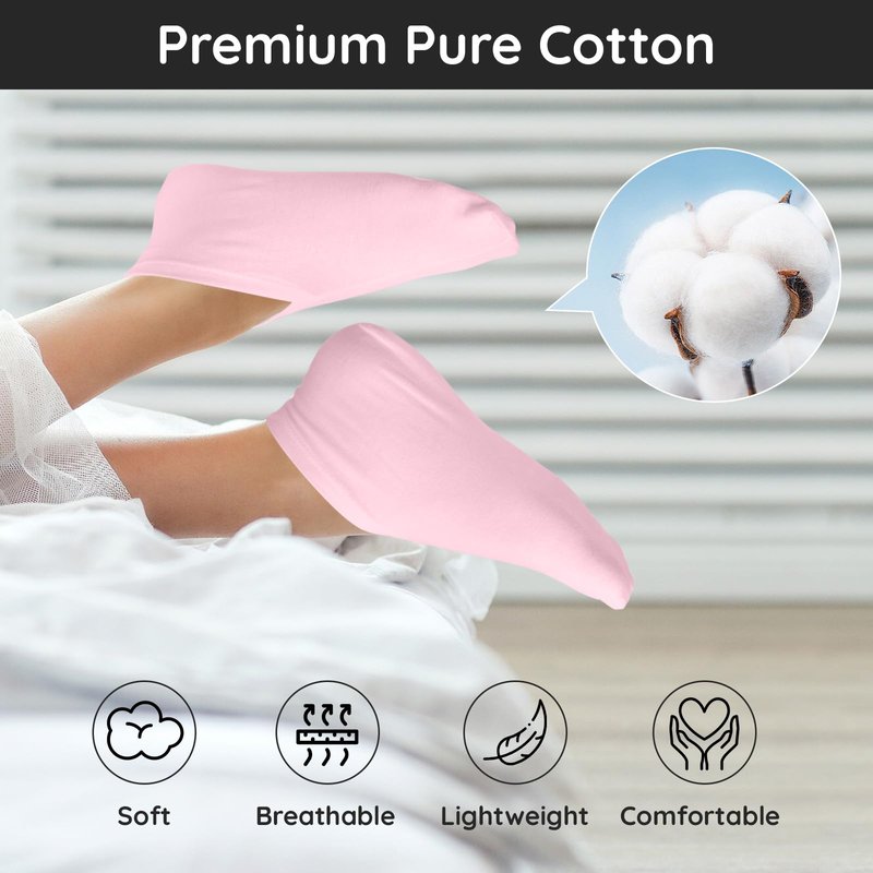 Segbeauty 12 Count Lotion Cotton Socks for Dry Cracked Feet Women, 6 Pairs Moisturizing Socks for Dry Feet, Sleep Sock for Cracked Heel Repair Overnight, Sleeping Foot Care Spa Gel Heel Protectors