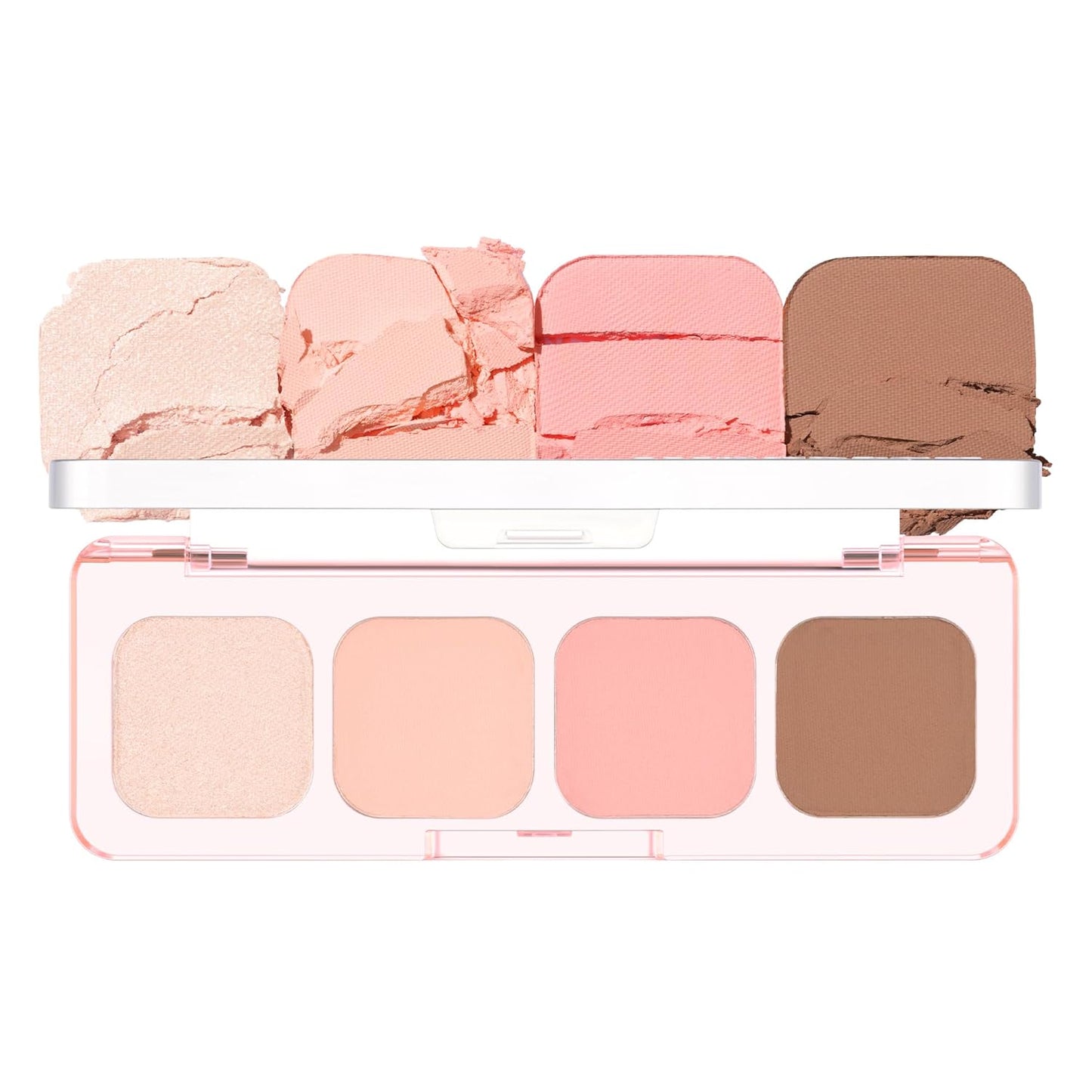 Mood It Palette - 4-Shade Korean Eyeshadow Palette for Daily Wear | Soft Blending, Buildable Coverage, Matte & Shimmer Finish, 0.11 oz (01 Fresh It)