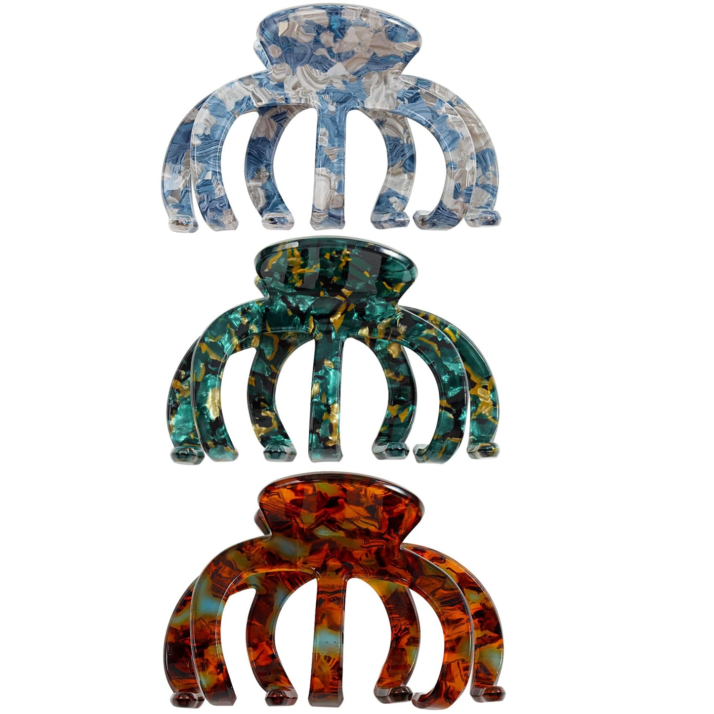 Bgffuy Extra Large Octopus Claw Clips for Women & Girls, 3 Pack