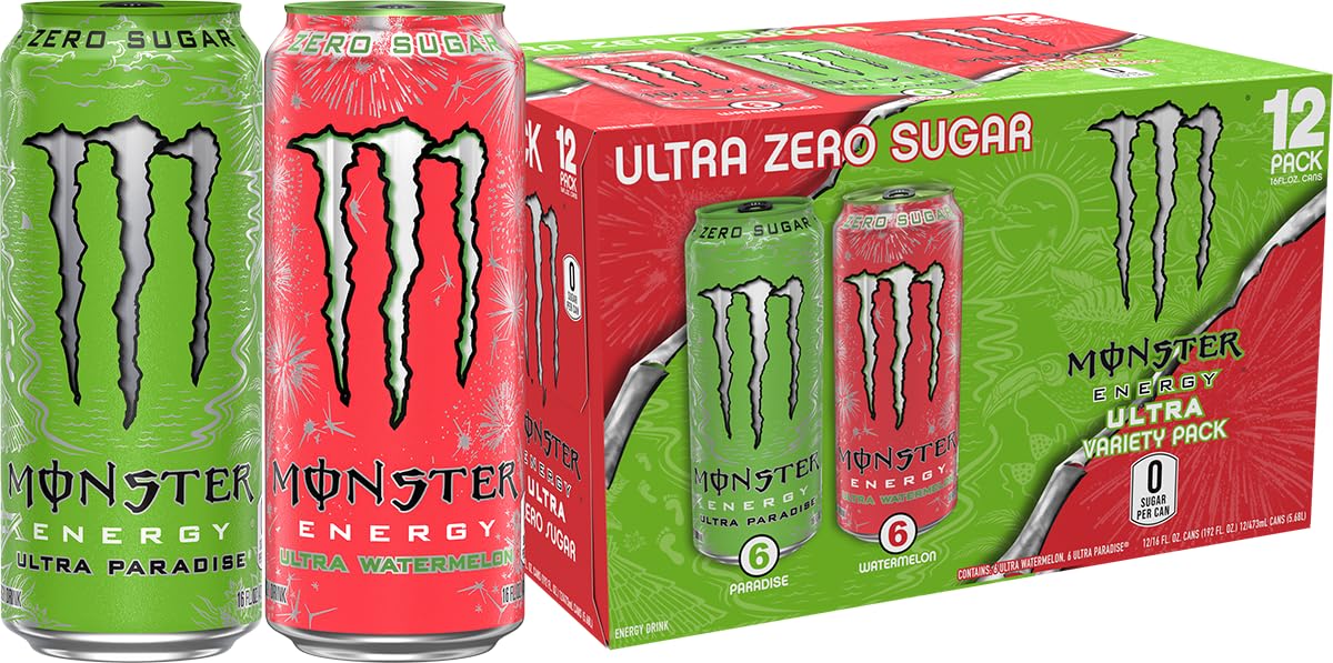 Monster Energy Zero Ultra Sugar Free Energy Drink - 16 Oz | Pack of 15 Cans