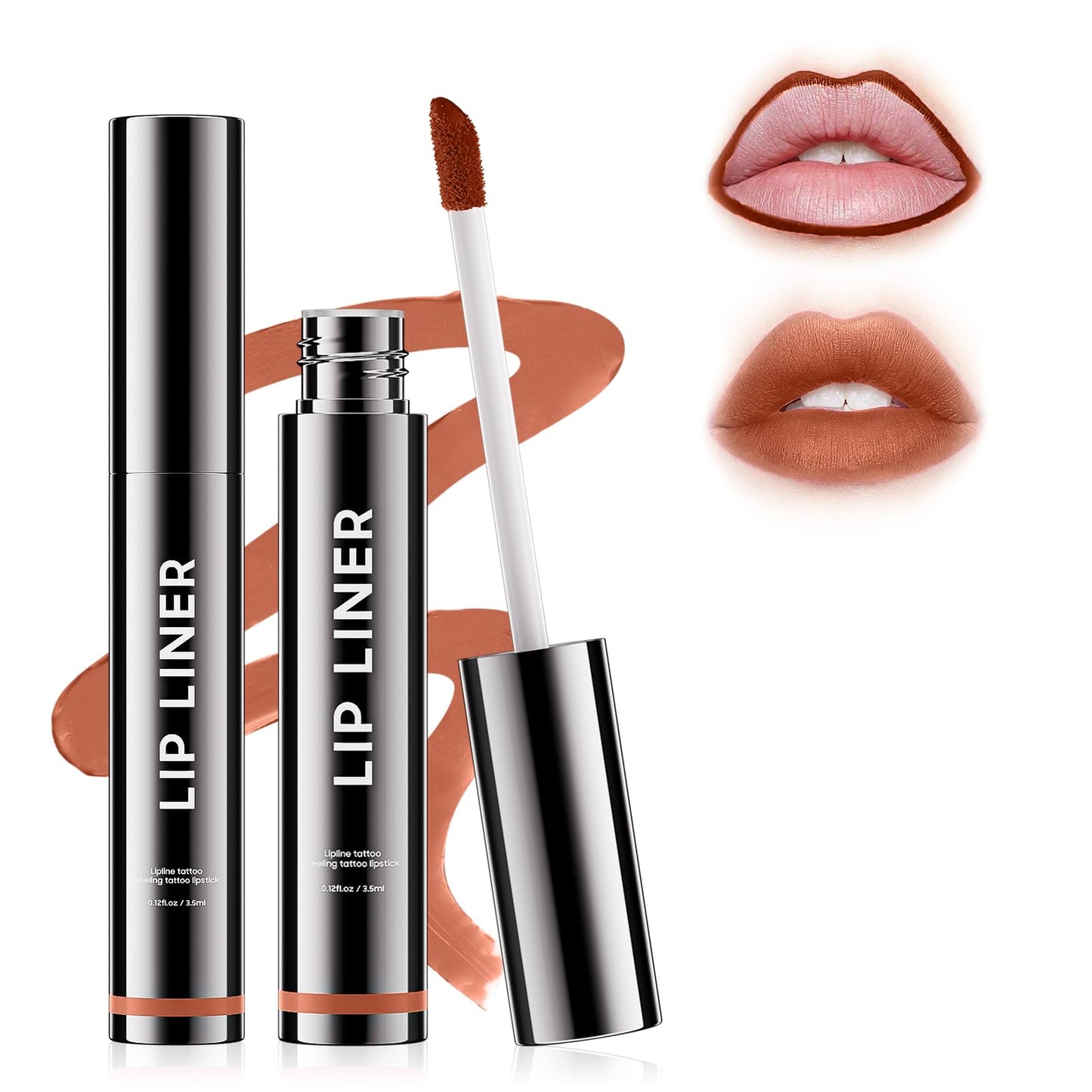 Anguishil Lip Stain - Peel Off Lip Stain Waterproof, Tattoo Peel Off Lip Liner for Comfortable Vivid Lip Color, Create Beauty & Charming Lip Makeup with All-Day | Vegan and Cruelty Free (#01 Nude)