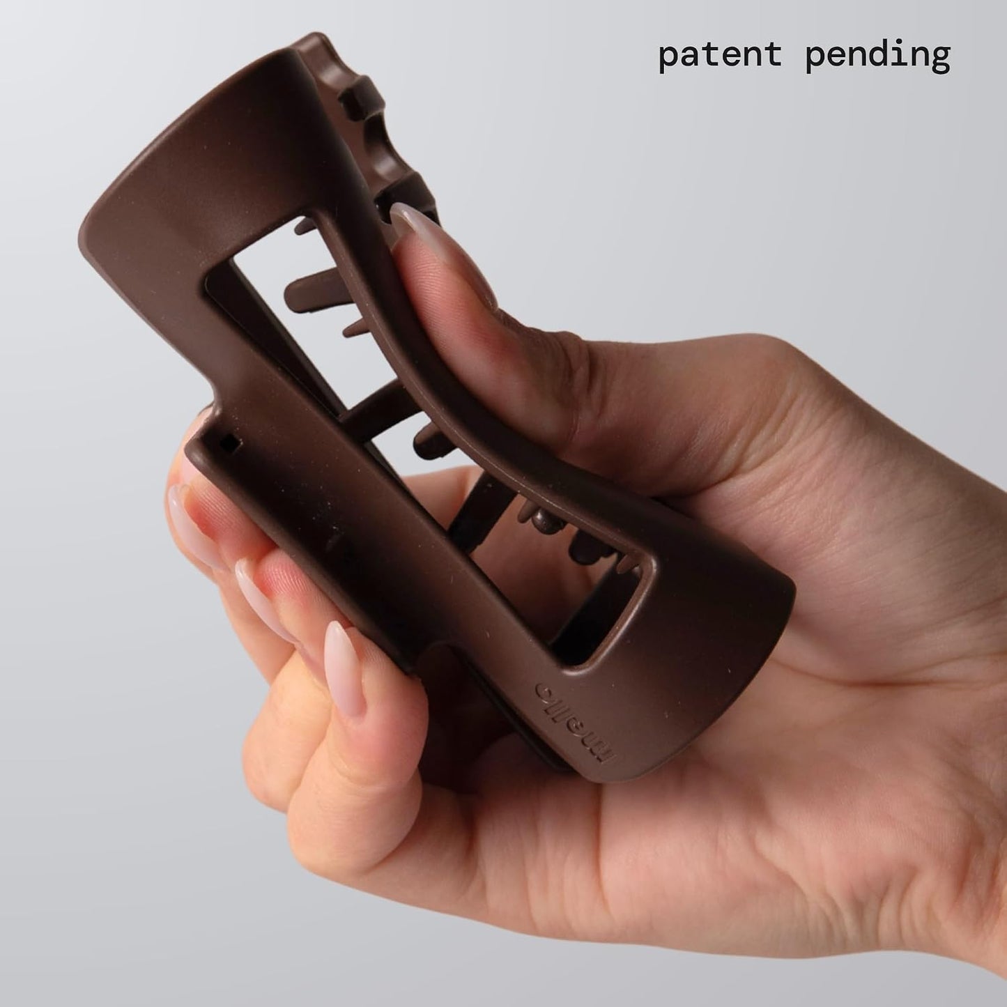 Medium Hair Clip - Flexible Comfort Hair Claw for Strong Hold on Thick & Thin Hair | Dark Brown, Matte Finish