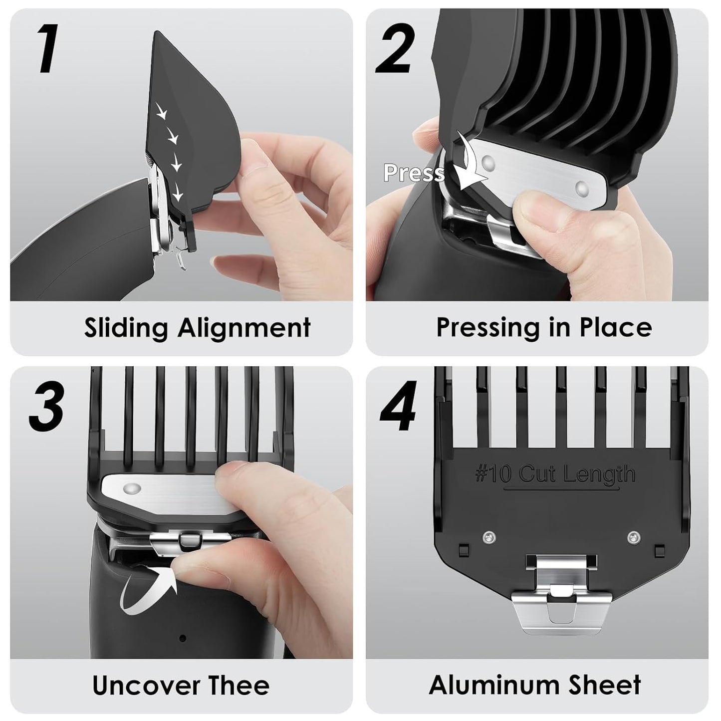 Wahl Clipper Guards - Hair Clipper Attachments Set with Metal Clip | 3 Cutting Lengths (1.25", 1.5", 2") - Fits Most Full-Size Wahl Clippers