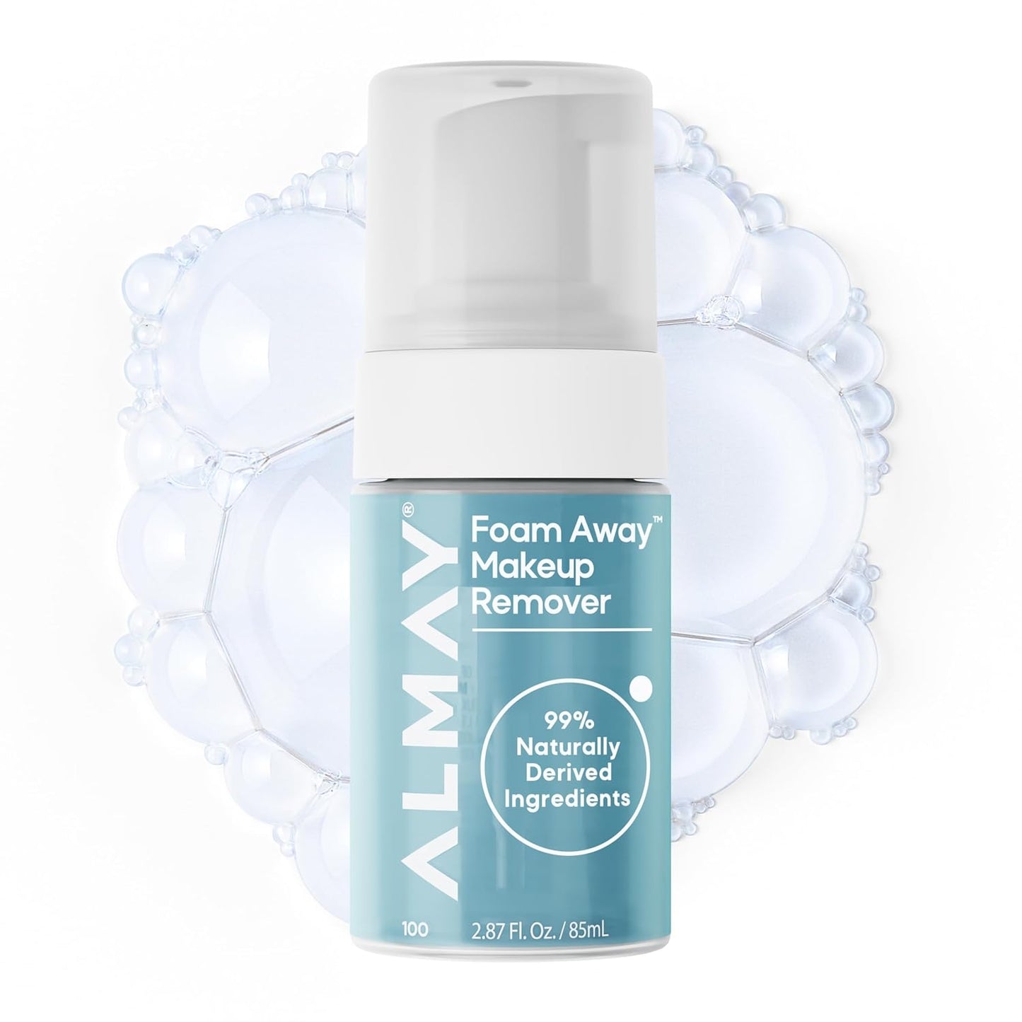 Almay Foam Away Makeup Remover - Gentle Foaming Facial Cleanser | Hypoallergenic, Vegan, 2.87 fl oz