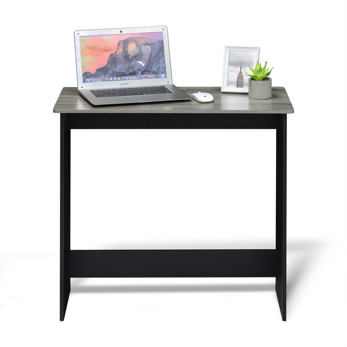 Furinno Simplistic Small Desk, 31.3" Wide Gaming Desk, Rectangular Computer Desk with Rounded Edges, Office Desk for Home Office, Bedroom, Study Room, Dorm, French Oak