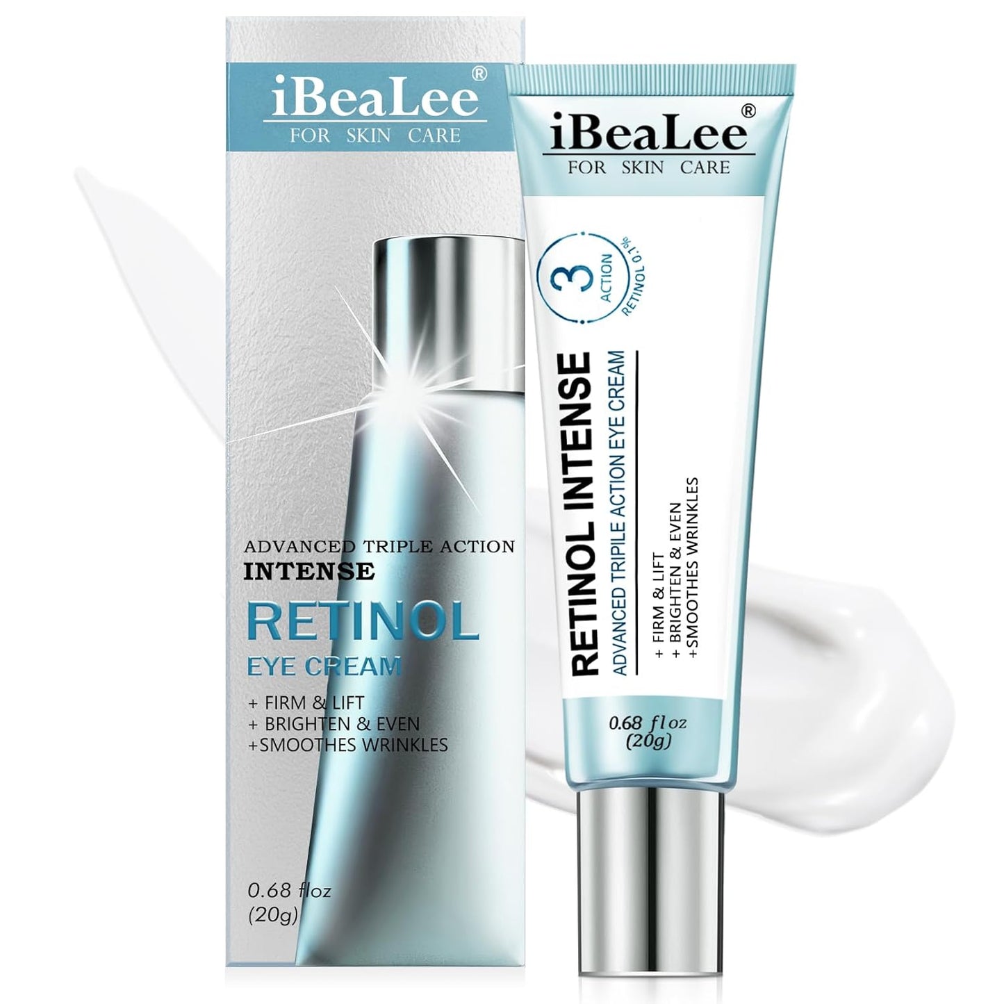 Eye Cream for Dark Circles & Wrinkles - Anti-Aging Formula with Retinol & Hyaluronic Acid | Non-Greasy, Firming Treatment