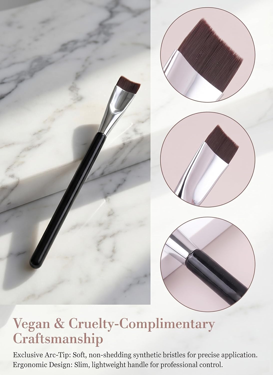 IT IS Arc Brush - Special Curved Brush Head for Perfect Eyeliner & Eye Shadow | E48