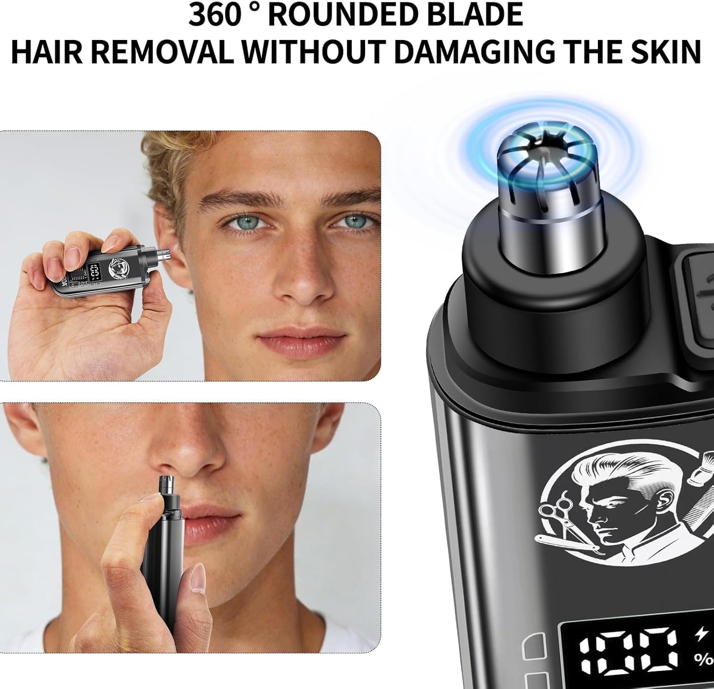 Hair Clippers for Men - Cordless Grooming Set with LED Display | 4-Piece Kit Includes Trimmer & Razor