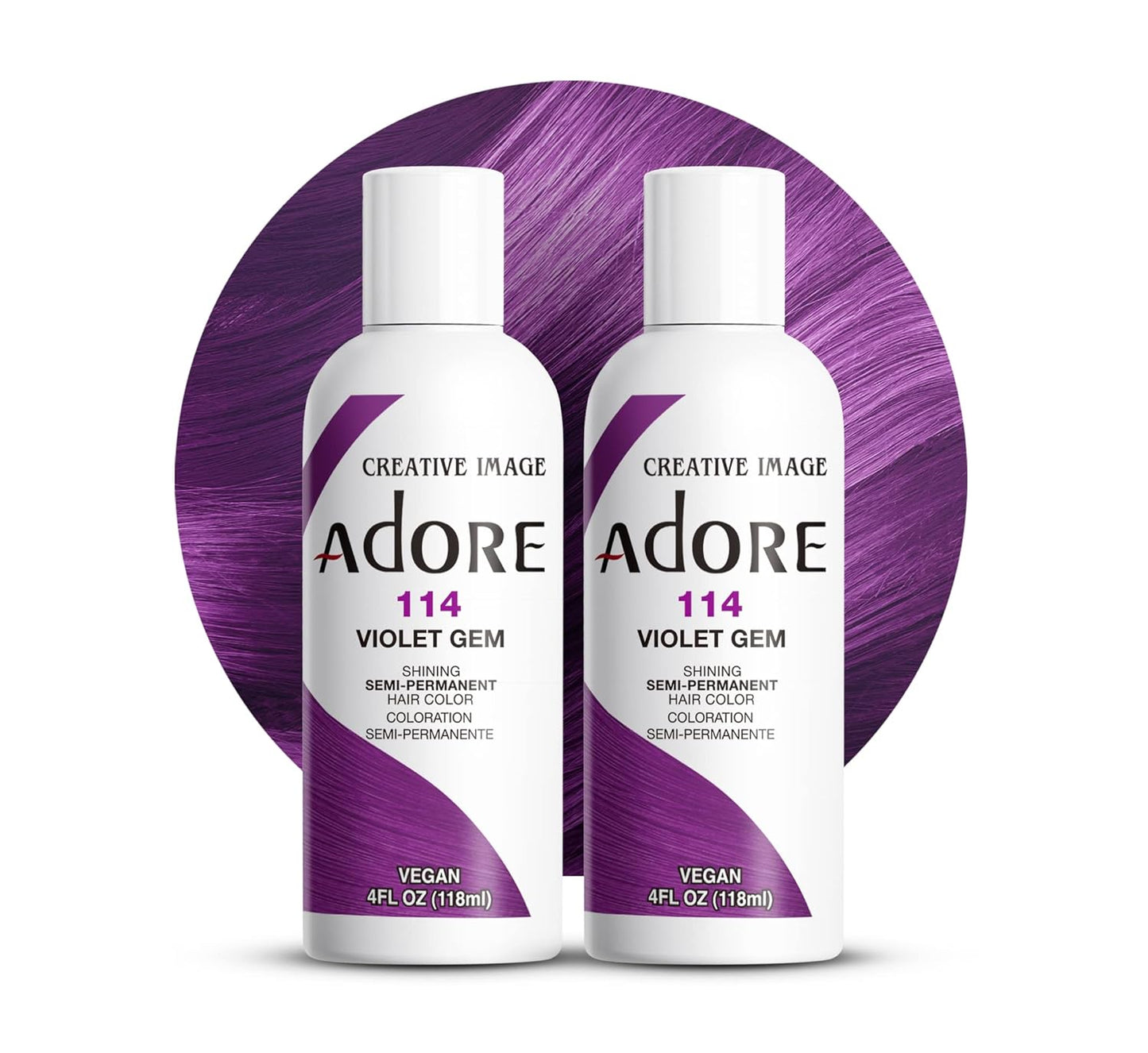 Adore Semi Permanent Hair Color - Mystic Grey | Vegan, Ammonia-Free Hair Dye | 4 Fl Oz