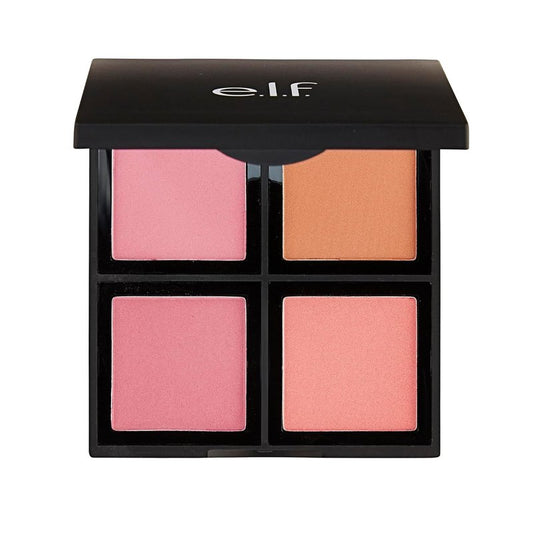 e.l.f. Cosmetics Powder Blush Palette - Four Long-Lasting Shades for a Flawless Finish | Light