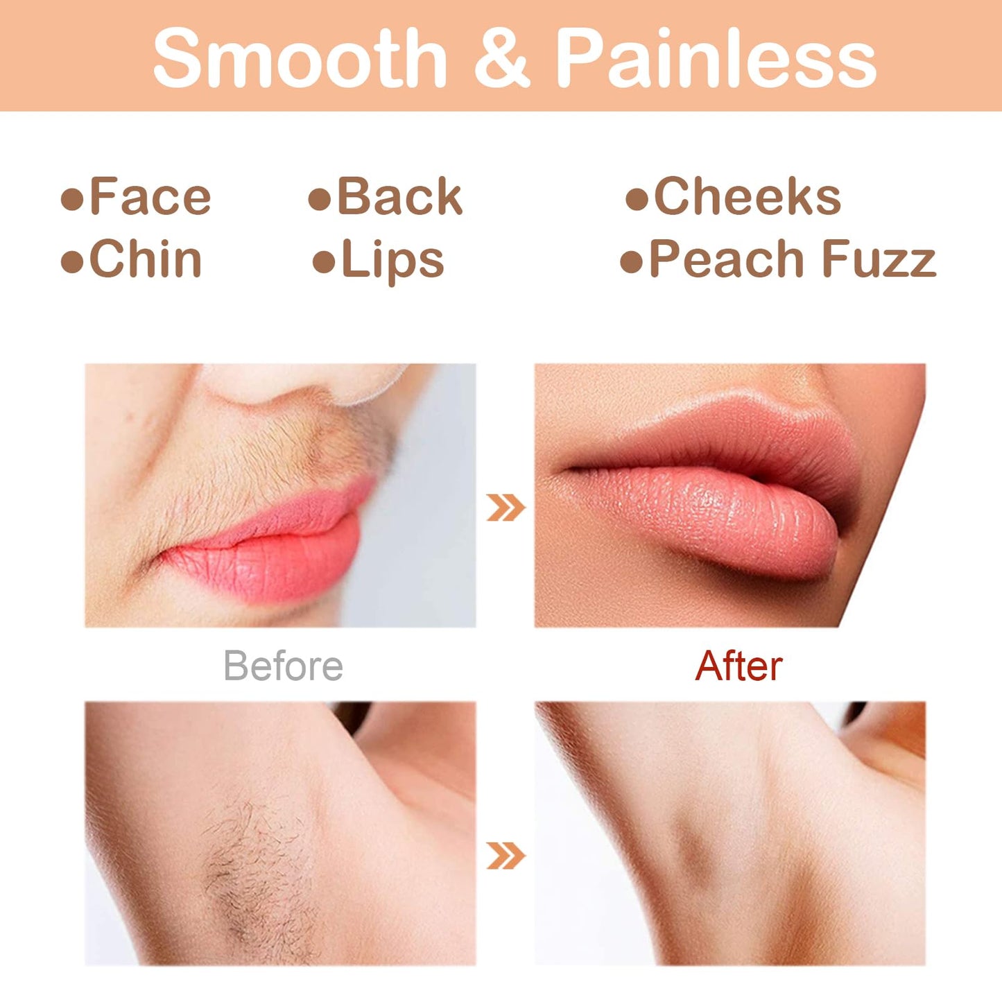 Face Shaver for Women - Electric Chin Hair Removal - Women’s Portable Razors for Upper Lip Mustache Chin Peach Fuzz for Girls - Rechargeable Facial Trimmer with LED Light
