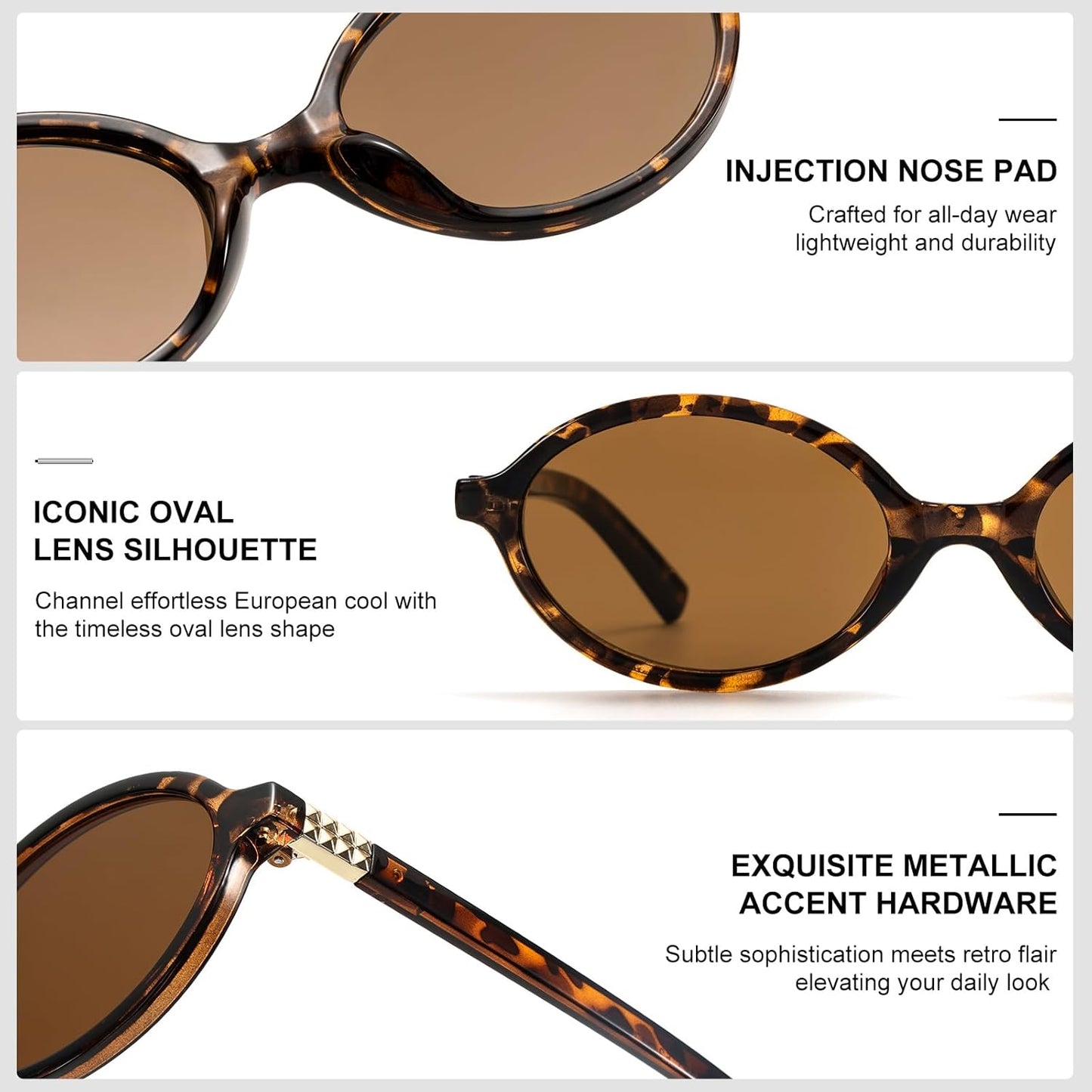 Retro Oval Sunglasses for Women - Vintage 90s Y2K Trendy Designer Eyewear | UV Protection