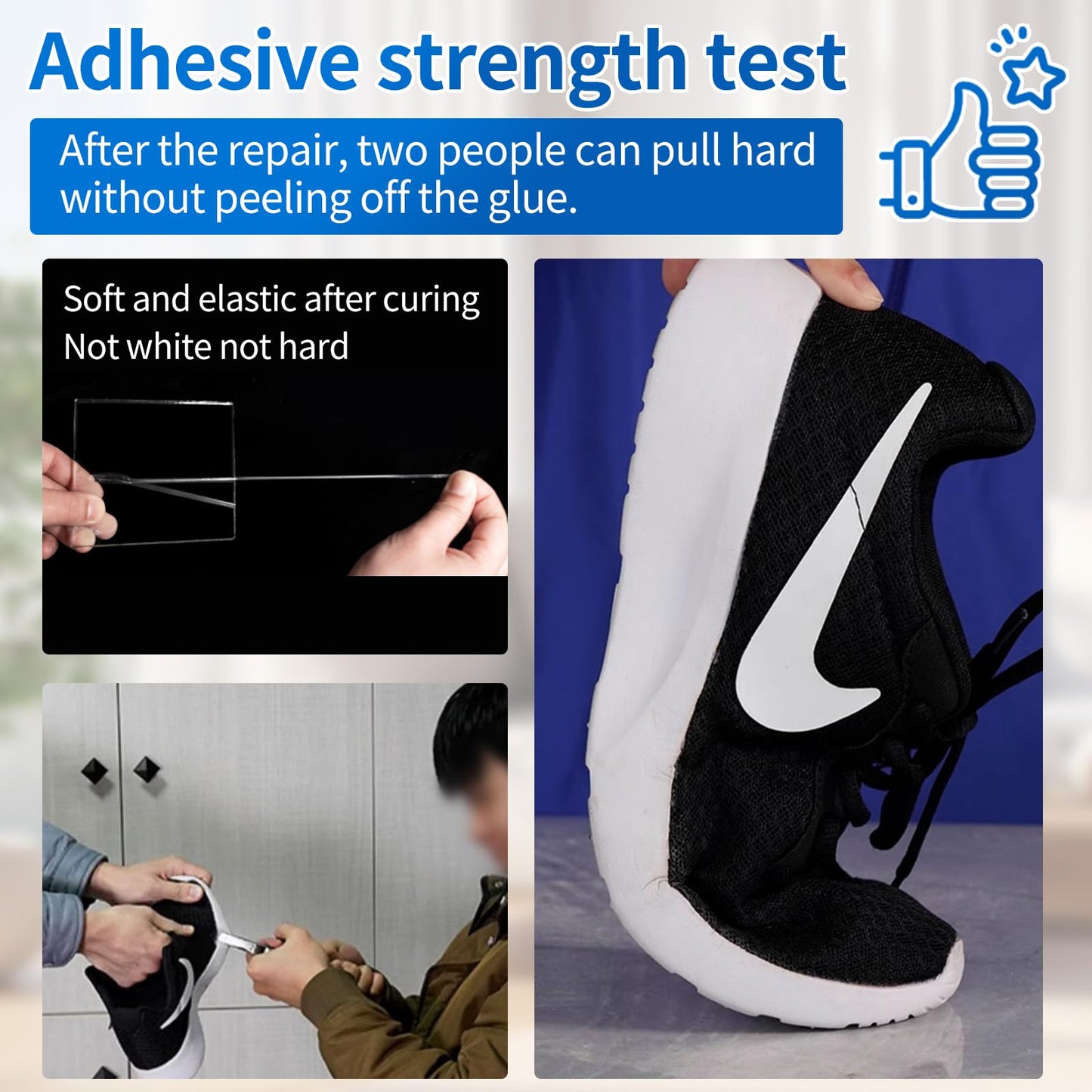 Cerca de Shoe Glue Heavy Duty，Shoe Sole Repair Adhesive，Clear, Waterproof, high Strength, Strong.Shoe Cement for Sneakers, Leather Shoes, Hiking Shoes, Boots, Sandals, 2oz.
