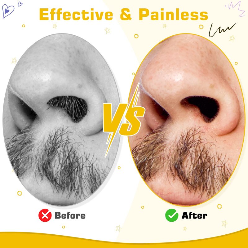 Auperwel Nose Wax Kit - 120g Wax, 30 Applicators for Quick & Painless Nose Hair Removal, Long Lasting, Perfect for Men and Women, 20-30 Uses - Blue