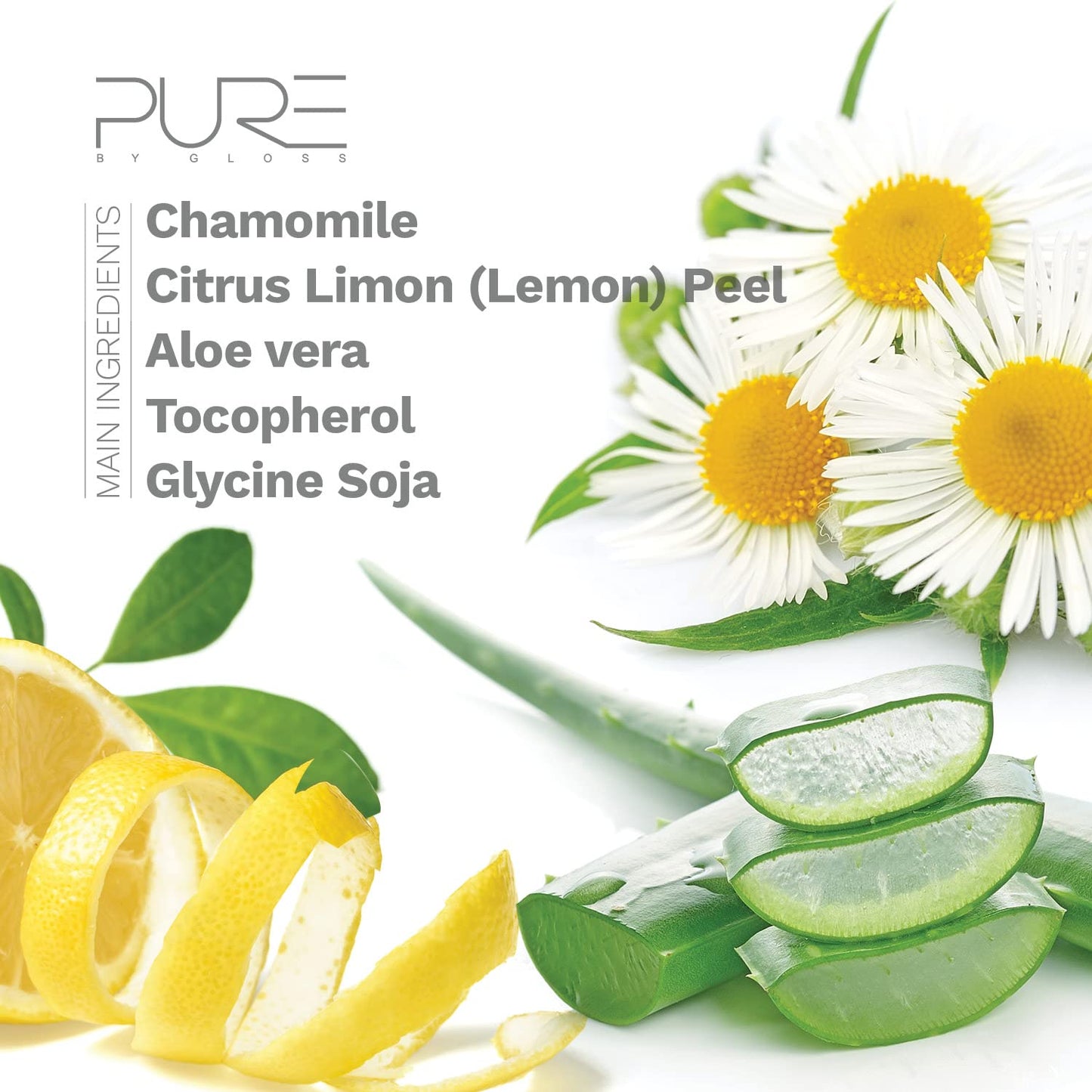 Pure By Gloss Conditioner - Fresh Lemon Scent for All Hair Types | 8.5oz Each - Moisturizing & Detangling Formula - 3 Pack