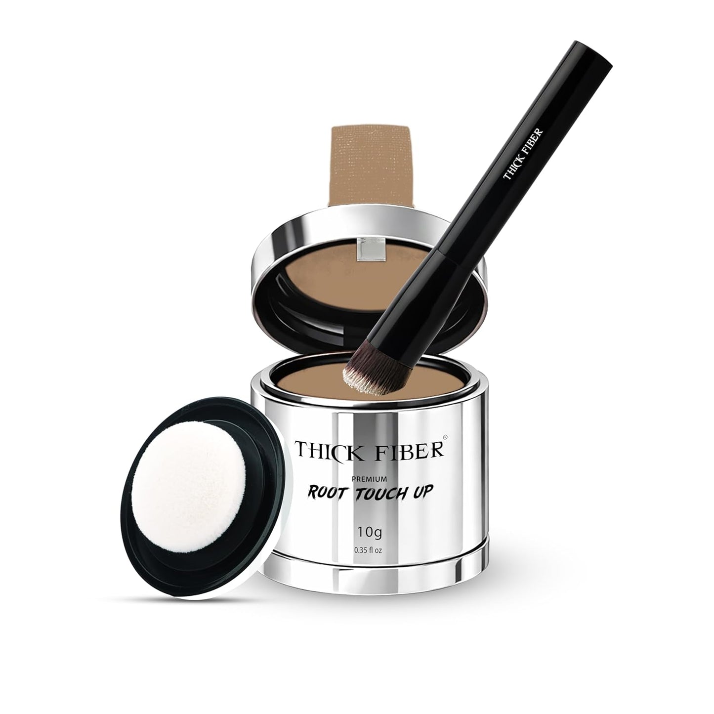Root Touch Up Set - Water & Sweat Resistant Hair Loss Concealer for Thinning Hair | Auburn Hairline Powder & Brush