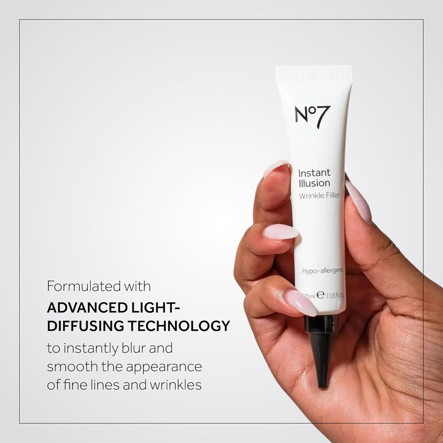 No7 Instant Illusion Wrinkle Filler - Anti-Aging Serum to Smooth Fine Lines | 1 Fl Oz