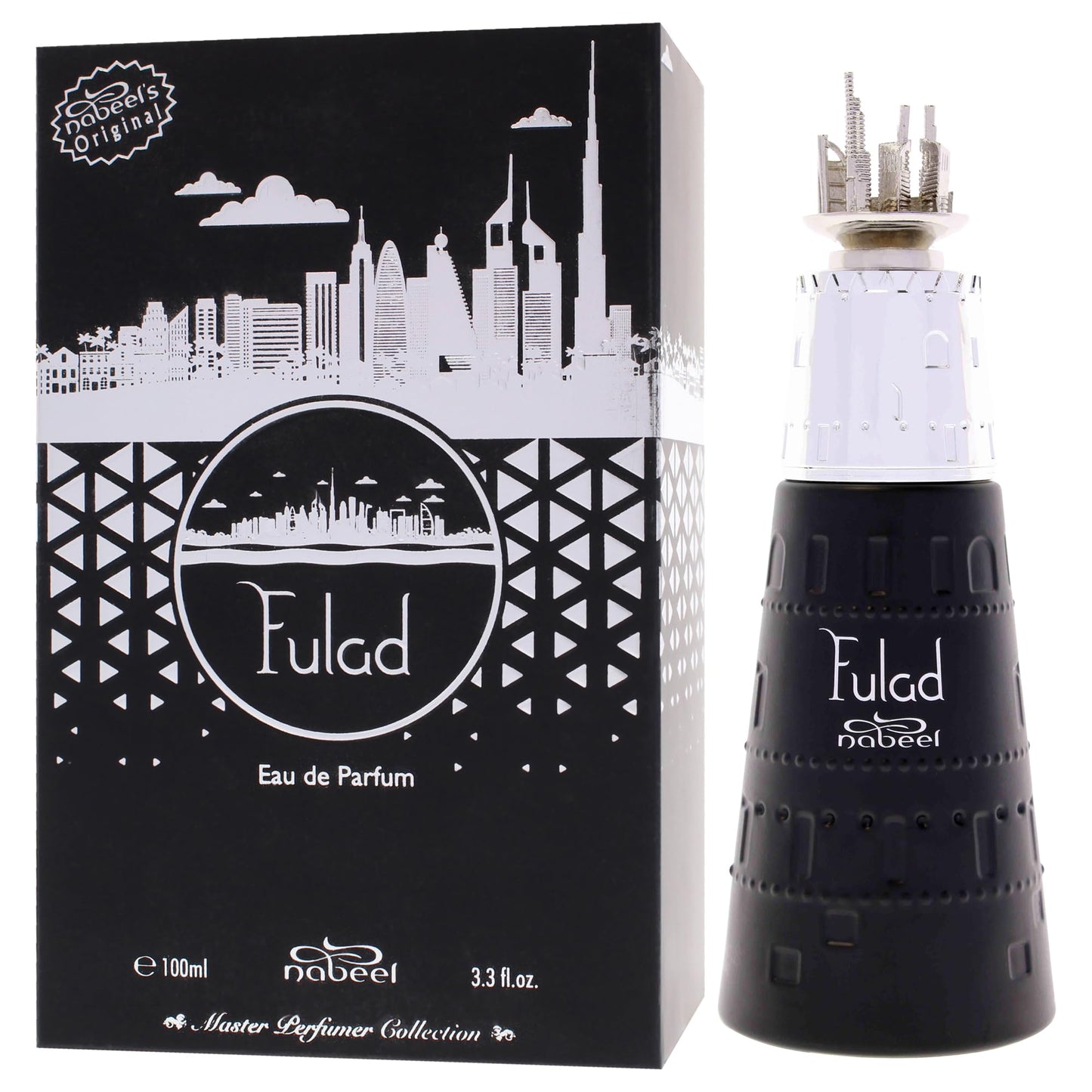 Nabeel Master Perfumer Collection - Fulad for Unisex - Arabian Perfume for Women & Men - Fragrance with Bergamot, Cedarwood, Patchouli, Lemon Scent - Arabic Cologne - Travel Size - 3.3 oz EDP Spray