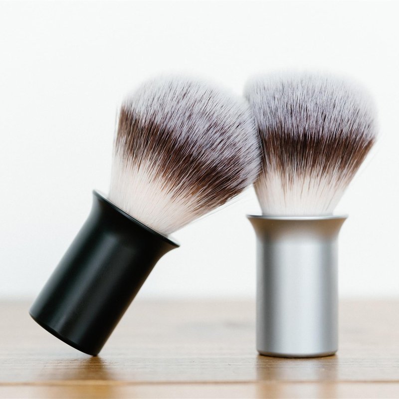 SUPPLY Silvertip Synthetic Shaving Brush for Men – Dense Synthetic Fibers, Thick Lather, Classic Matte