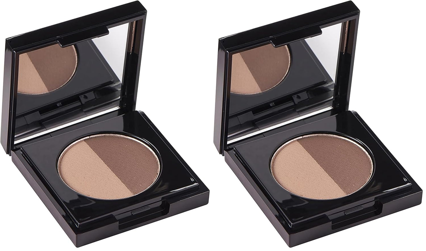 Duo Luxury Brow Powder - Versatile Vegan Compact for Full, Defined Brows - Charcoal | 0.88 oz