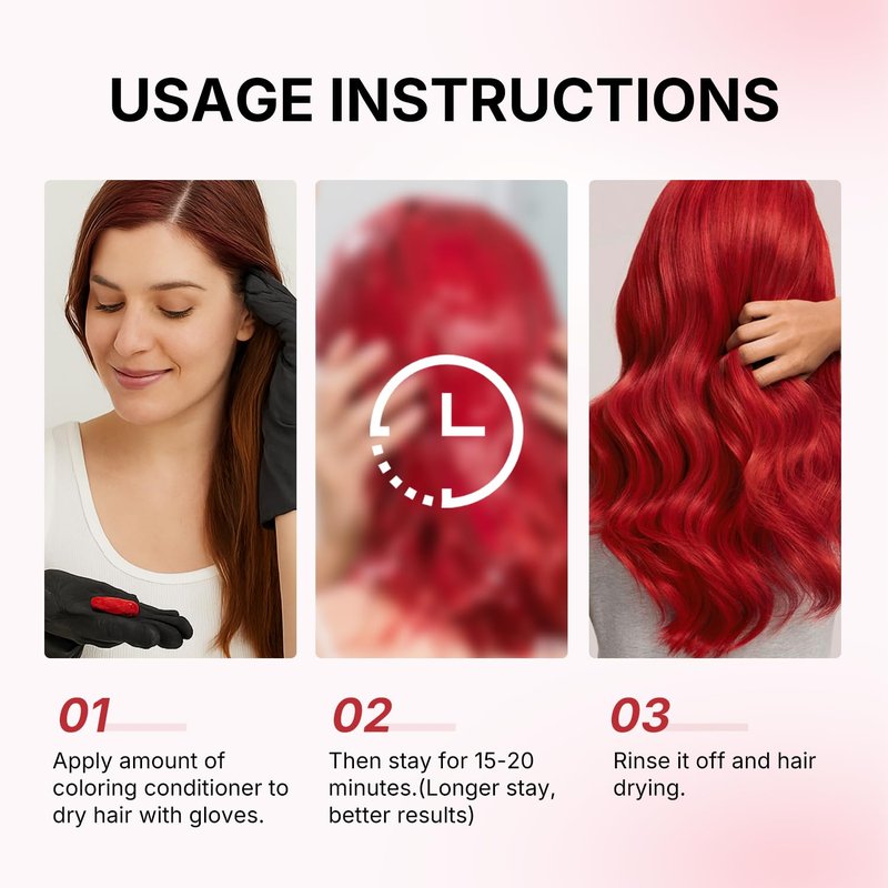 Karseell Color Depositing Conditioner - Red Hair Mask for Enhanced Color & Hydration | 500ml (16.9 fl oz)