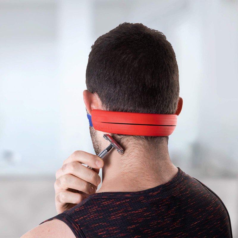 NEKMATE The Original Neckline Shaving Template | Hair Cutting Guide for Self Haircut | DIY Self Haircutting System | Shave the Back of Your Neck | Durable High-Grade Silicone Stencil