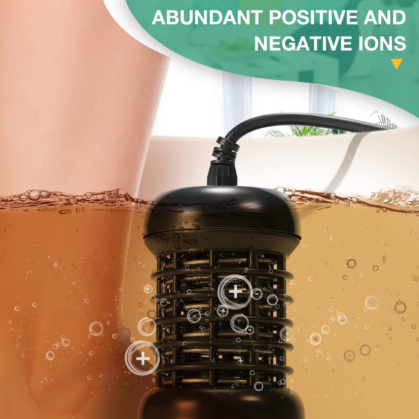 veicomtech Ionic Detox Foot Bath Machine, Foot Detox Mahine Ion Cleanse Machine for Home Use Beauty Club Salon, Regain Health & Vitality with 5 Liners （Tub Not Include）