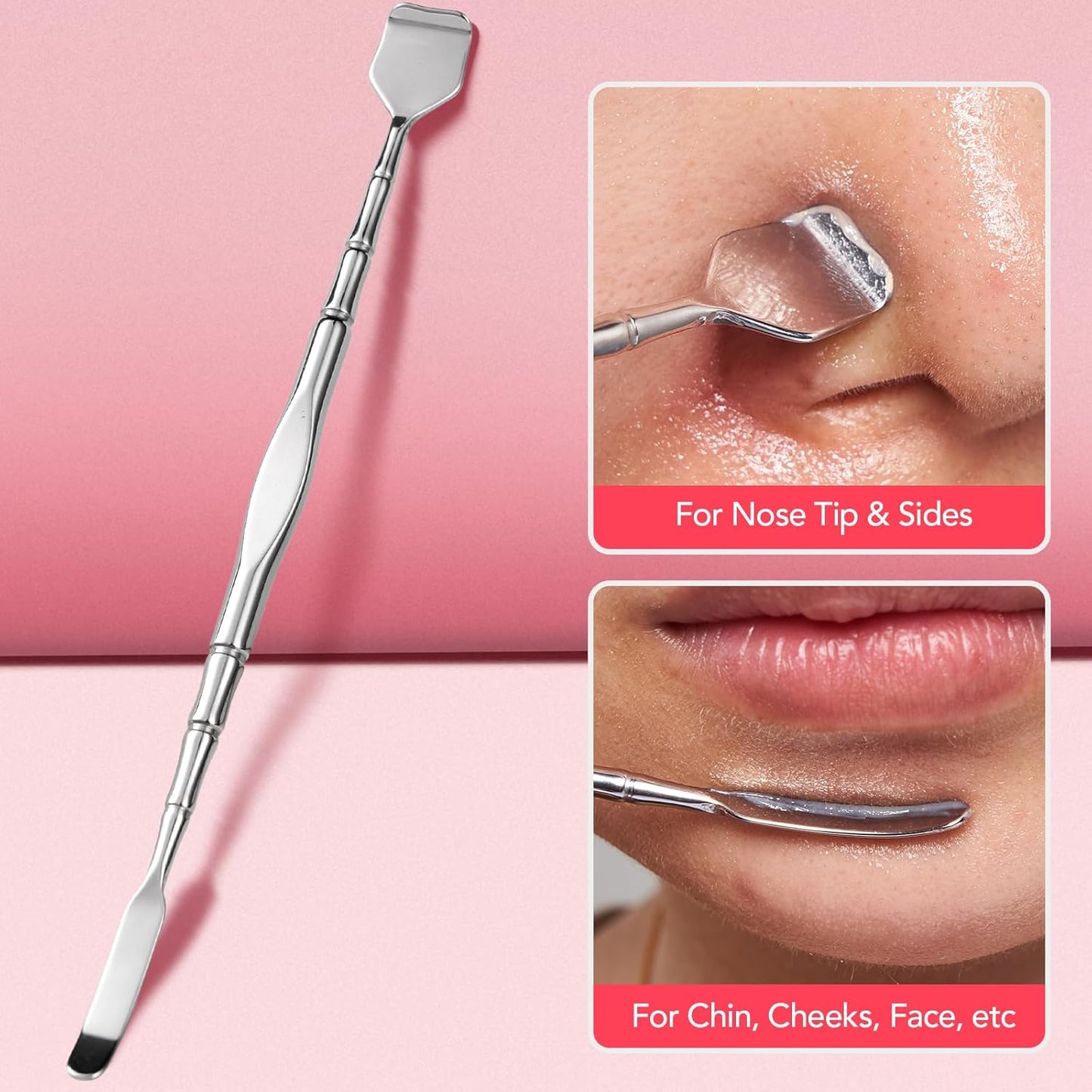 Blackhead Remover Tool Kit - 6 Pcs Acne Extractor Set with Leather Case for Deep Cleansing | Pimple Popper Tools