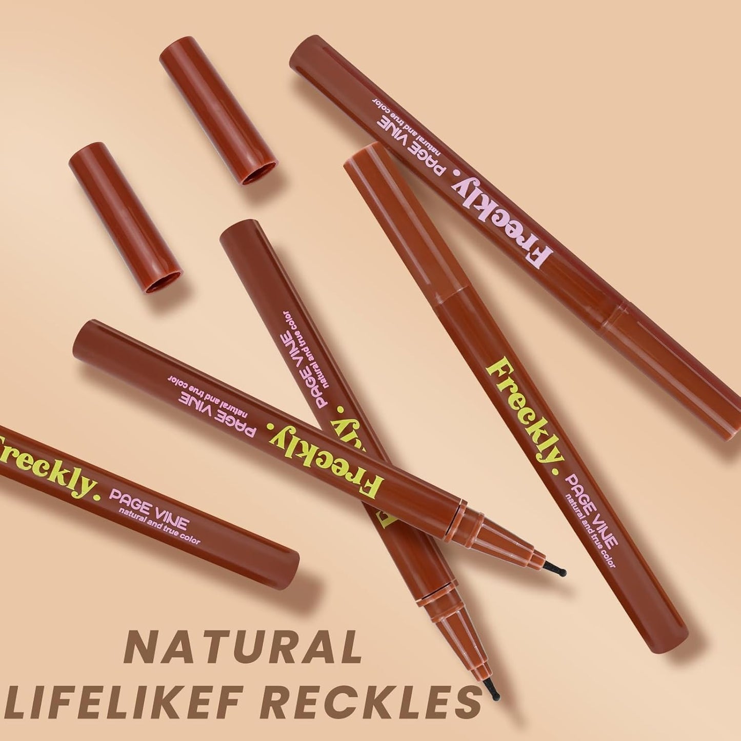 Freckle Pen - 2 PCS Waterproof Faux Freckle Stamp for Natural Makeup | Quick Dry, Medium Size