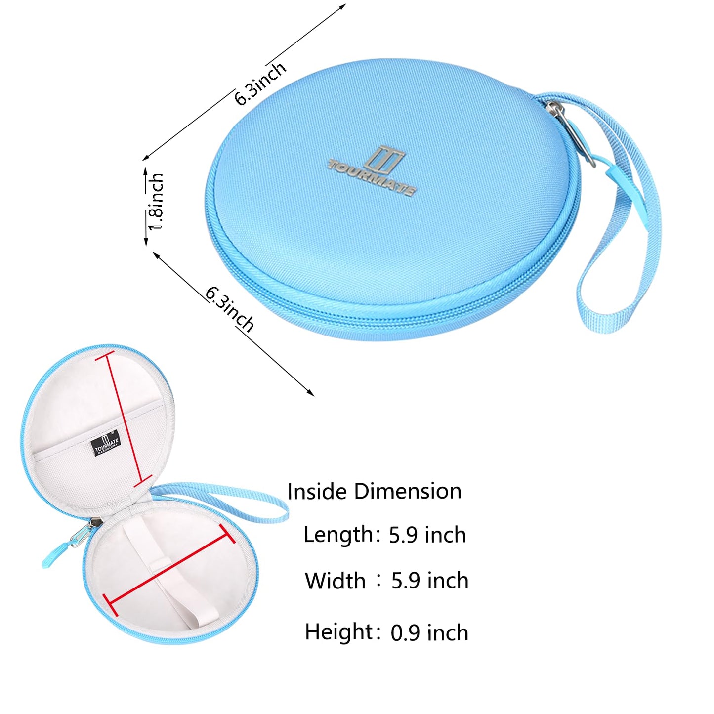 CD Player Case Compatible for ByronStatics PCD220B/GPX PCB319B/PC332B Products Portable Disc CD Player, Travel Carrying Stoarge Holder for Arafuna/MEGATEK/Deluxe Products(Blue)