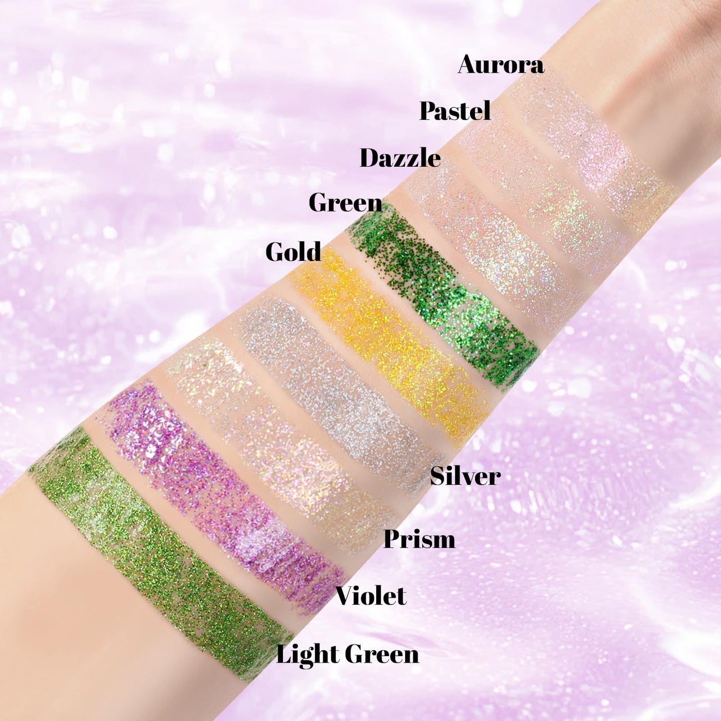 CAHOTO Gold Roll-on Glitter for Face Body and Hair, Mermaid Sparkling Holographic Shimmer, Chameleon Color Rolling Sequins for Concerts Mardi Gras Rave Festival Halloween Party Carnival, 1.02fl.oz