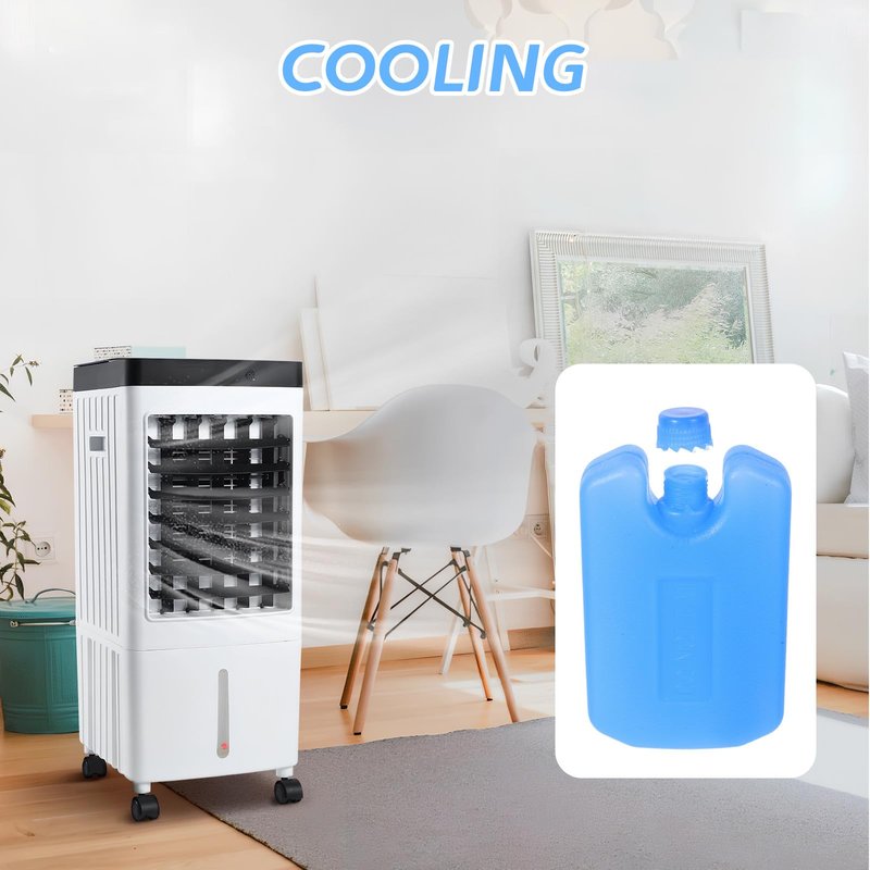 Housoutil Reusable Ice Packs, 4pcs Reusable Ice Blocks for Portable Air Conditioner Medium Freezable Cooling Packs for Evaporative Cooler Lunch Box Fan