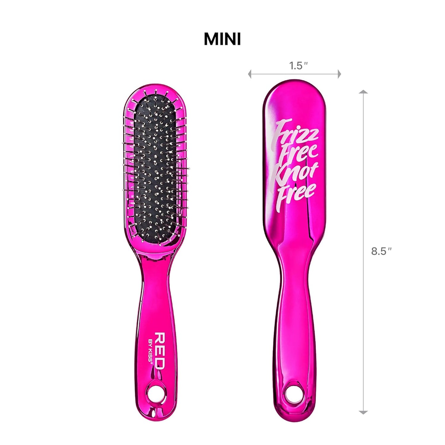 Anti-Static & Anti-Frizz Wig Brush - Stainless Steel Knot-Free Bristles for Easy Detangling | Mini Size