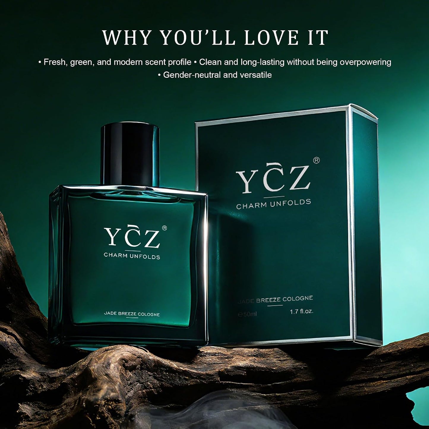 Jade Breeze Cologne for Men - Aromatic Citrus Fragrance with Lemon & Verbena | Long-Lasting Eau de Parfum for Daily Wear