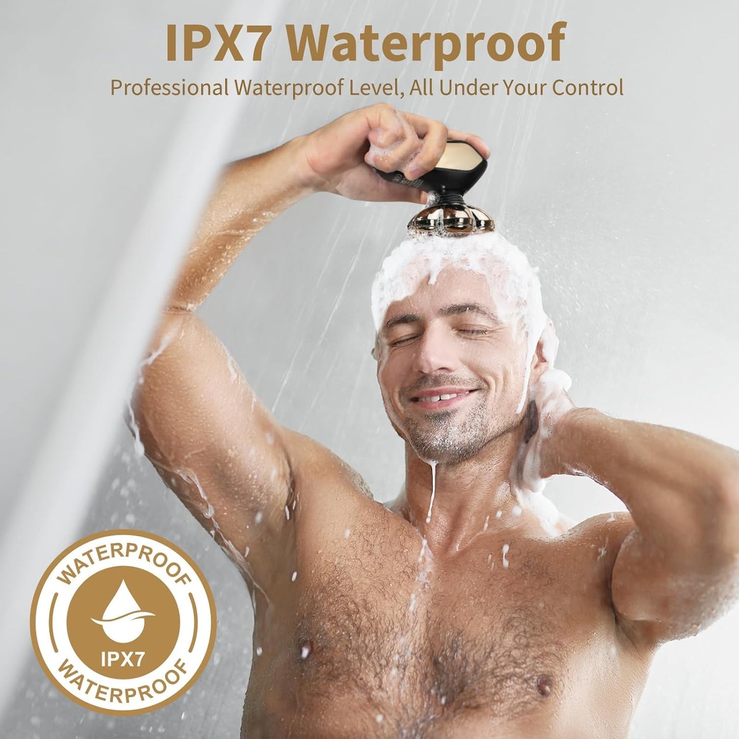 Head Shaver for Bald Men - 5-in-1 Electric Razor | IPX7 Waterproof Grooming Kit, Turbo Speed & Precision Blades - Little Gold