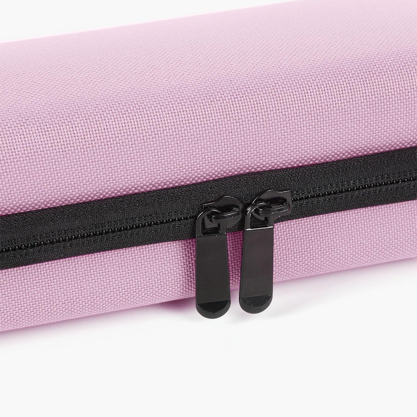 Curling Iron Travel Case, Festwarm Hard Carry Bag for Straightener Curling Irons Styler with Handle, EVA Flat Iron Cases for Vacation(CASE ONLY, Light Pink)-13.3"x2.3"