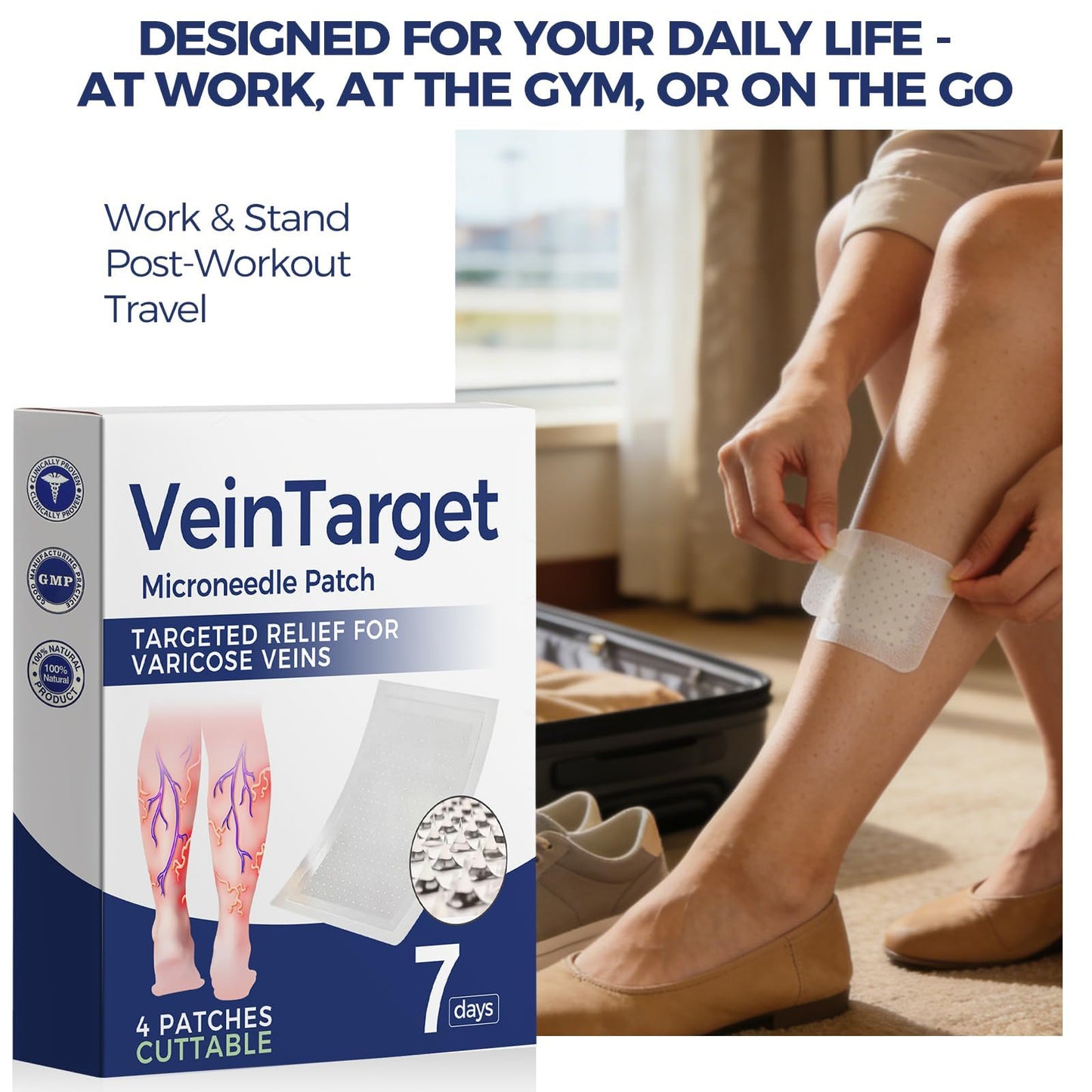 ROBAUN Vein Target Microdarts Patches for Legs- 1 Box