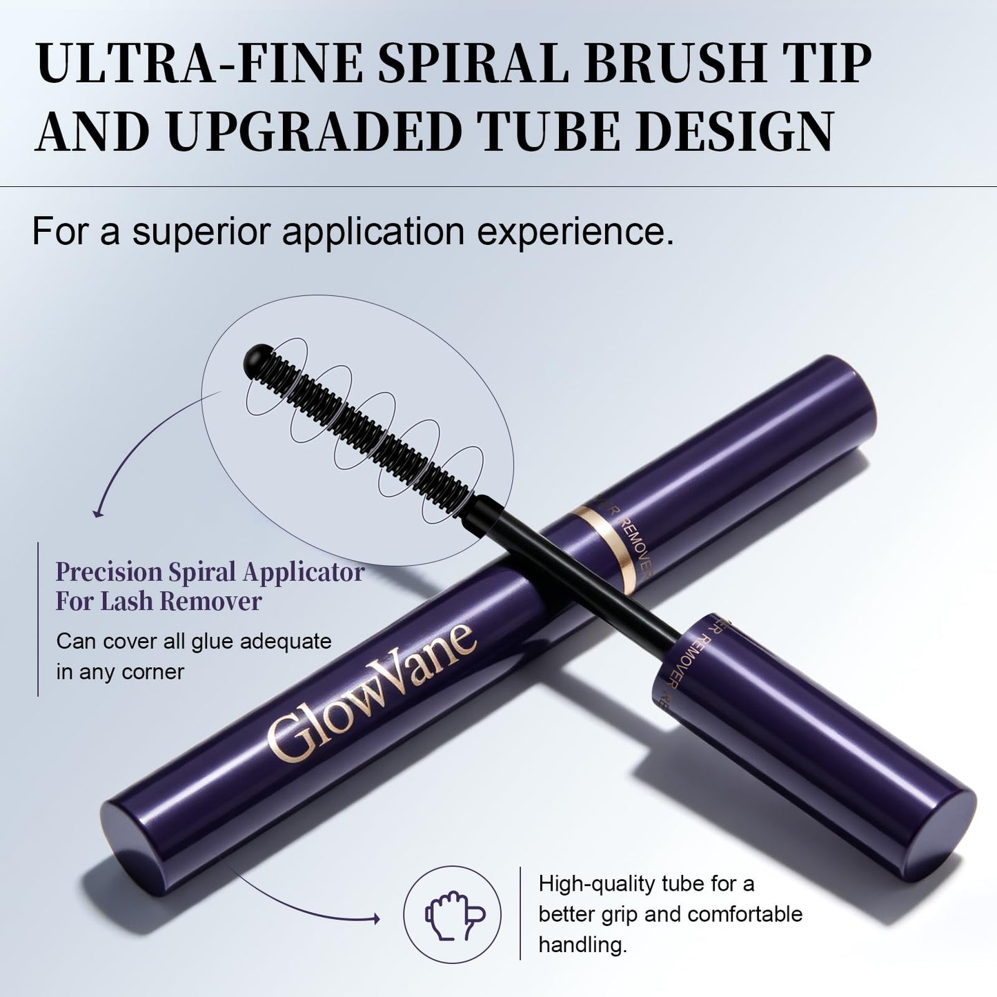 GlowVane Lash Remover for Lash Extensions, Eyelash Glue Remover for Lash Clusters, Gentle Lash Cluster Remover for Bond and Seal Lash Glue, DIY Non-irritating Cluster Lash Glue Remover at Home (5ml)