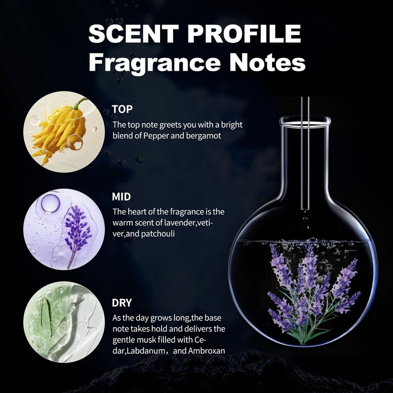 Men's hypnotic perfume, men's eau de toilette, (Philo_mone) fresh, warm, unique, rich fragrance 1.7 Fl Oz/50 ML Holiday Gift long-lasting fragrance spray, portable cologne perfume,