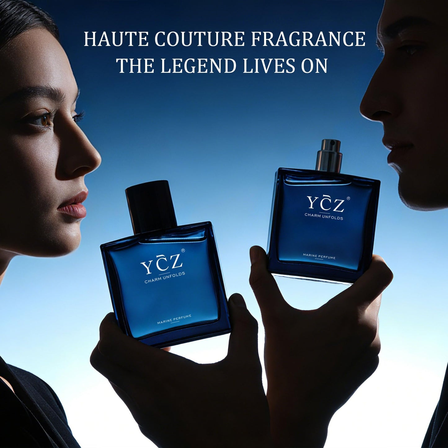 Ycz Charm Unfolds Marine Eau De Parfum for Men, Long Lasting Cologne with Fresh Marine & Oriental Woody Notes, 1.7 Fl Oz Masculine Fragrance for Daily Wear, Date Night, Travel & Gifts for Men