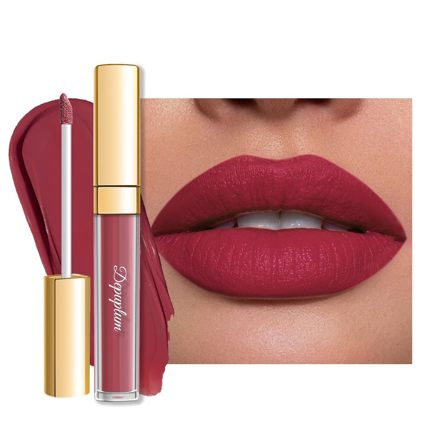 Nude Red Matte Lipstick - SuperStay Long-Lasting, Smudgeproof & Transferproof | Cruelty-Free Liquid Lip Color