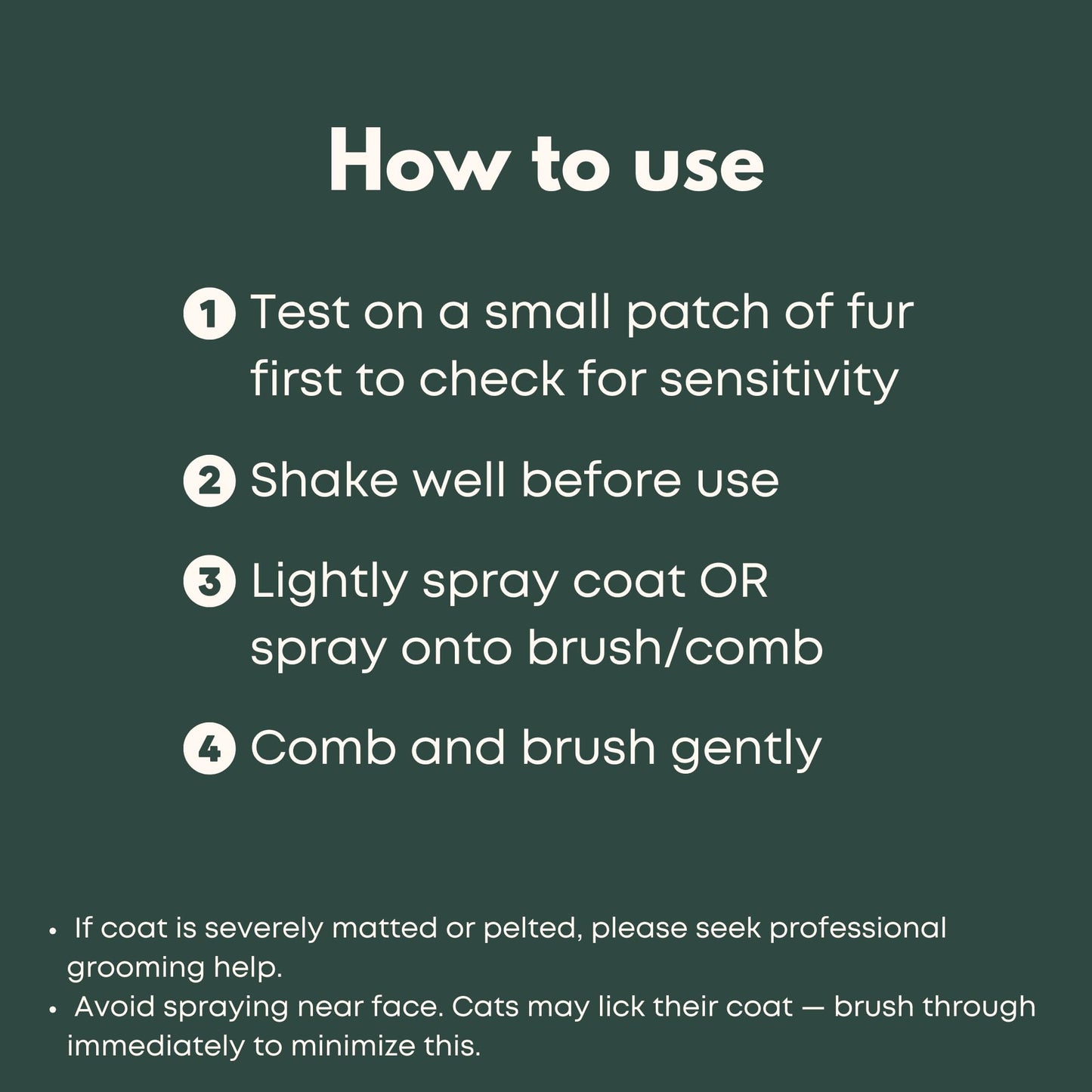 Freshly Bailey Cat Detangler Spray - Pet Detangling Spray for Cats - Natural Detangler & Leave in Conditioner Spray for Your Cat - Remove Tangles & Condition Pet's Coat 16 Fl Oz
