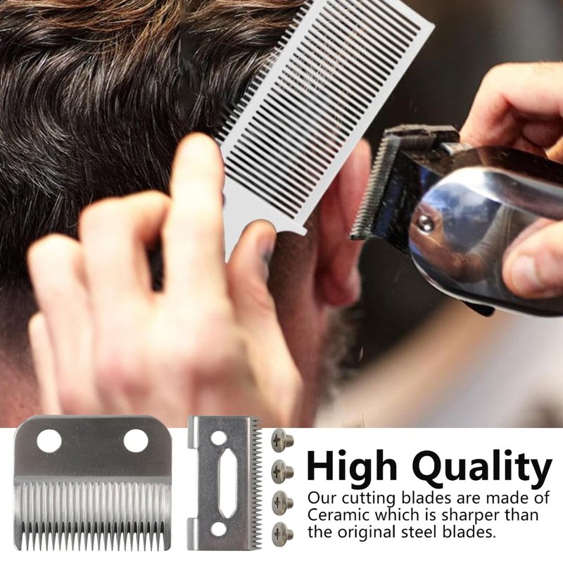 Vicue New Replacement Clipper Blade Fits for Wahl Precision, Precision Premium Smooth Cut, 2-Hole Stagger-Tooth, 2Hole Taper and 2Hole Standard Wedge Blades