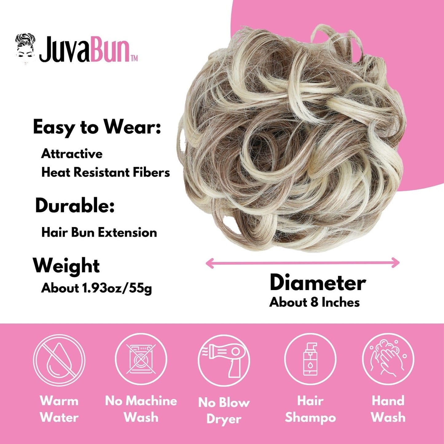 Messy Bun Hair Extension - Beach Blonde Human Hair Updo | Lightweight & Secure for Weddings, Parties, Everyday Wear