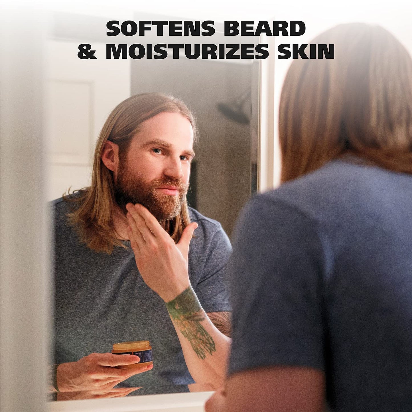 WAHL Beard Creme for Softening Moisturizing Conditioning Facial Hair with Essential Manuka/Meadowfoam Seed/Clove & Moringa Oil for Men’s Grooming, Blue, Tea Tree, 3 Fl Oz
