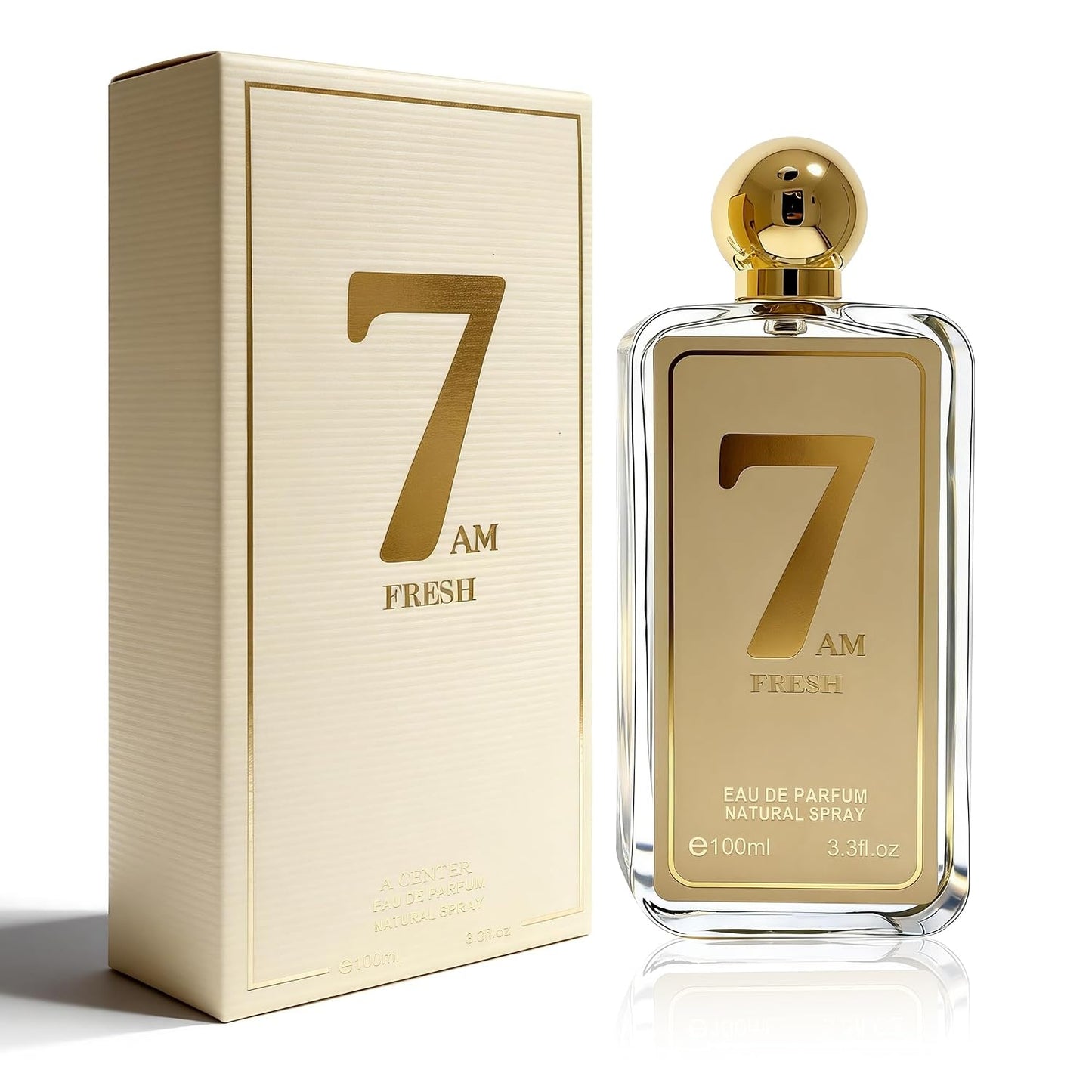 A CENTER Cologne for Men - 3.4 Fl Oz Alcohol-Free Eau de Toilette Spray | Bergamot, Amber & Vanilla Fragrance