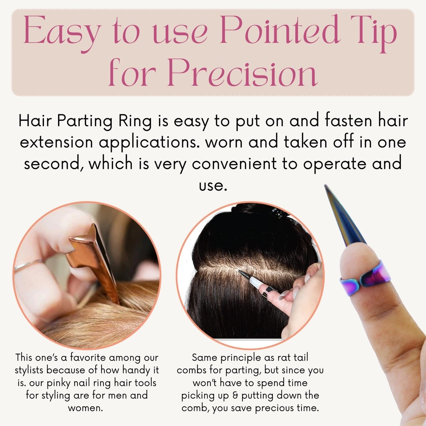 My Hair Tools Pro Tape-in Hair Extensions - Pliers, Professional Flat Surface Sealing Hair Extension Tools Kit Including Tape-in Extension Pliers, 9pcs Hair Sectioning Clips & Styling Comb