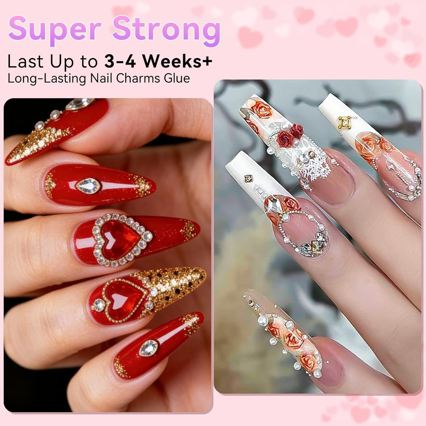 Rhinestone Nail Glue - Super Strong Gel for Nail Charms & 3D Art | 30ML UV Cured Bling Adhesive