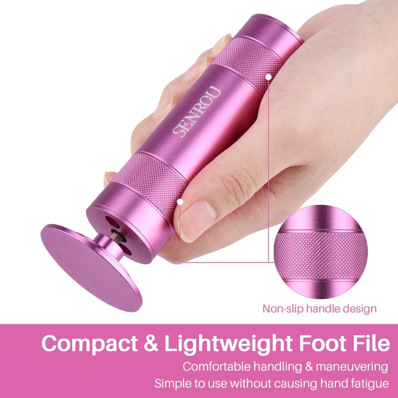 Electric Foot File Callus Remover, 2-in-1 Pedicure Tool with 60 Sandpaper Discs, Adjustable Speed