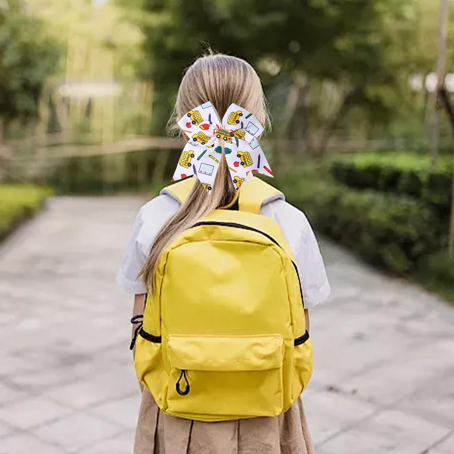 Back to School Bow Hair Clips
